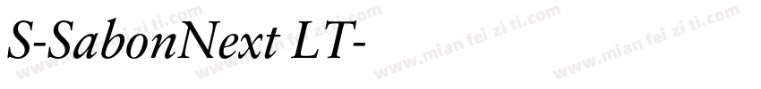 S-SabonNext LT字体转换